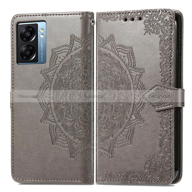 Leather Case Stands Fashionable Pattern Flip Cover Holder for Oppo K10 5G India