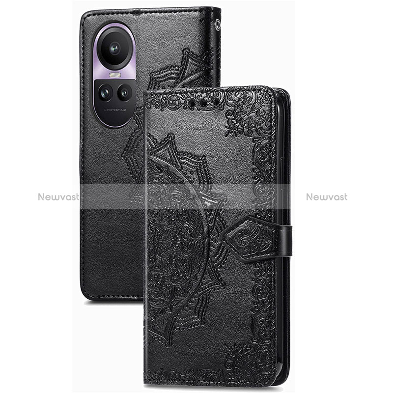 Leather Case Stands Fashionable Pattern Flip Cover Holder for Oppo Reno10 5G