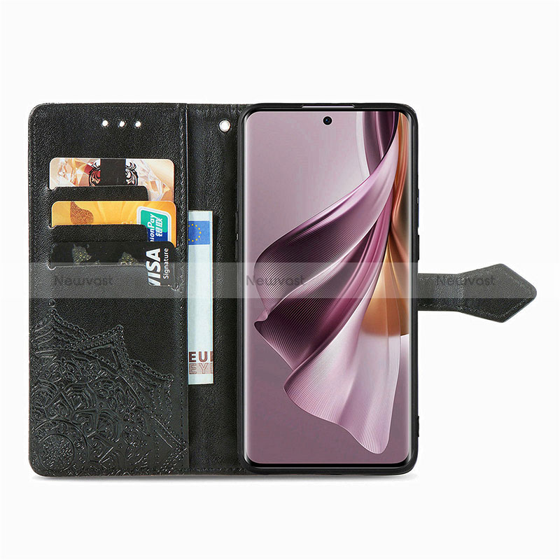 Leather Case Stands Fashionable Pattern Flip Cover Holder for Oppo Reno10 5G