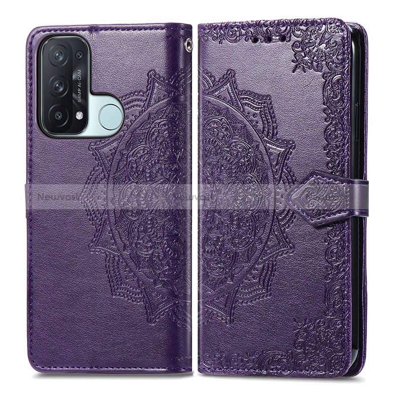 Leather Case Stands Fashionable Pattern Flip Cover Holder for Oppo Reno5 A