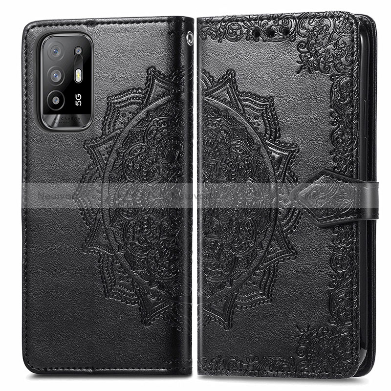 Leather Case Stands Fashionable Pattern Flip Cover Holder for Oppo Reno5 Z 5G