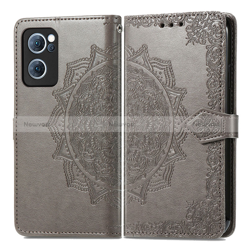 Leather Case Stands Fashionable Pattern Flip Cover Holder for Oppo Reno7 4G