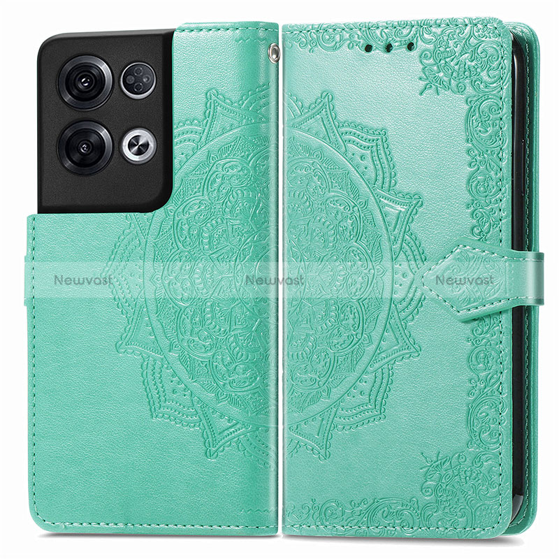 Leather Case Stands Fashionable Pattern Flip Cover Holder for Oppo Reno8 Pro 5G