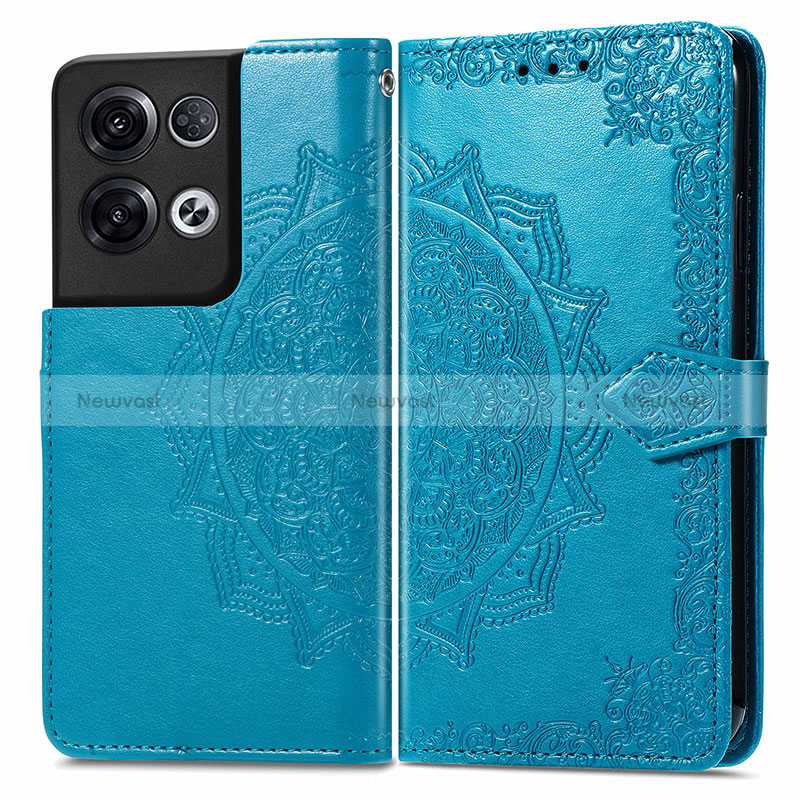 Leather Case Stands Fashionable Pattern Flip Cover Holder for Oppo Reno8 Pro 5G