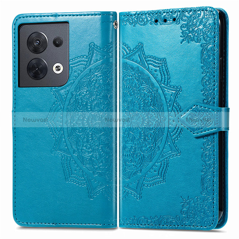 Leather Case Stands Fashionable Pattern Flip Cover Holder for Oppo Reno9 5G