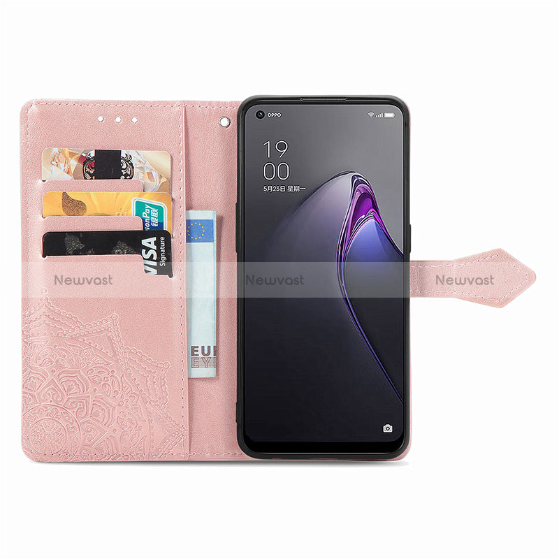 Leather Case Stands Fashionable Pattern Flip Cover Holder for Oppo Reno9 5G