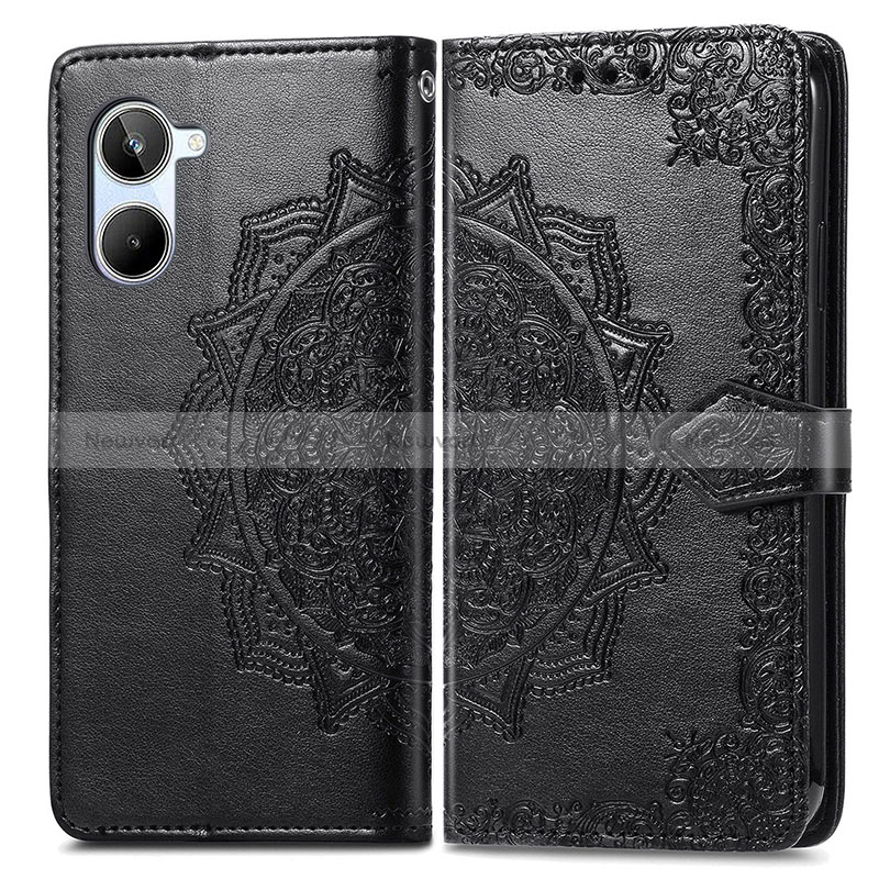 Leather Case Stands Fashionable Pattern Flip Cover Holder for Realme 10 4G