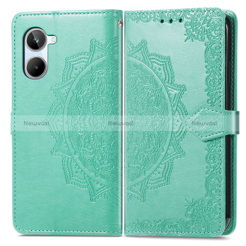 Leather Case Stands Fashionable Pattern Flip Cover Holder for Realme 10 4G