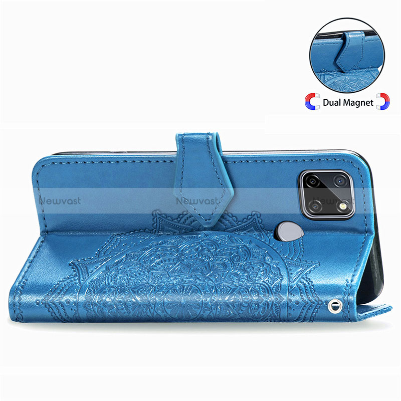 Leather Case Stands Fashionable Pattern Flip Cover Holder for Realme 7i RMX2193