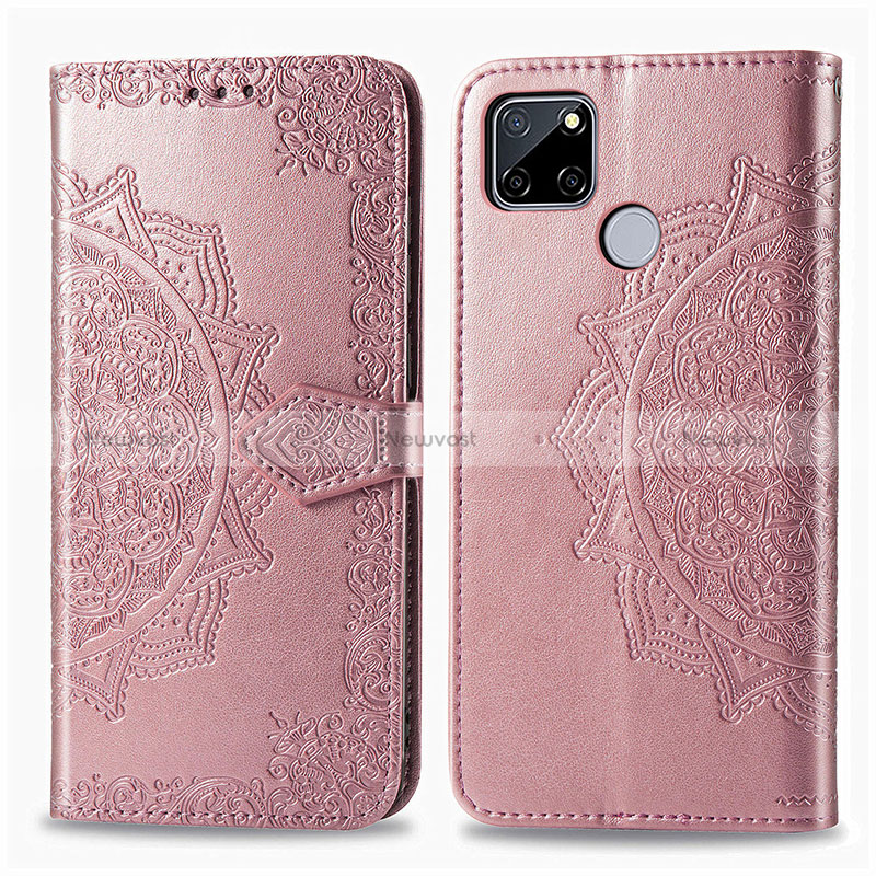 Leather Case Stands Fashionable Pattern Flip Cover Holder for Realme 7i RMX2193