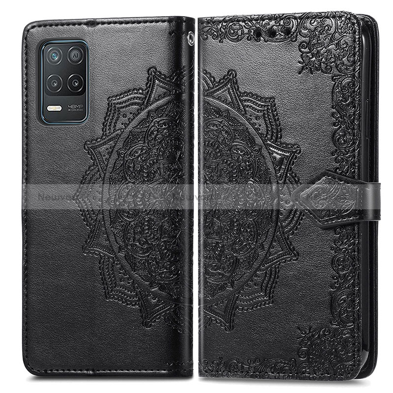 Leather Case Stands Fashionable Pattern Flip Cover Holder for Realme 8 5G