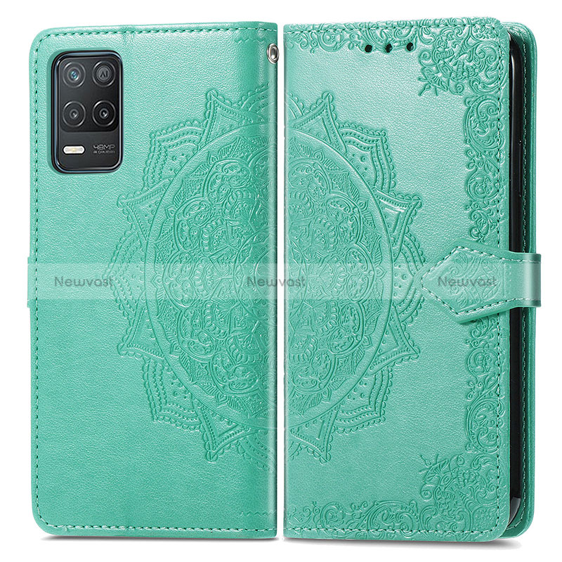 Leather Case Stands Fashionable Pattern Flip Cover Holder for Realme 8 5G