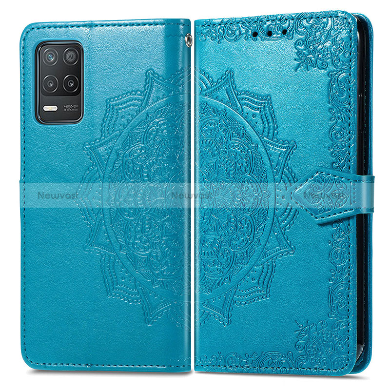 Leather Case Stands Fashionable Pattern Flip Cover Holder for Realme 8 5G