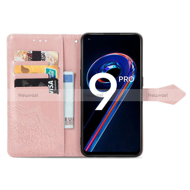 Leather Case Stands Fashionable Pattern Flip Cover Holder for Realme 9 Pro 5G