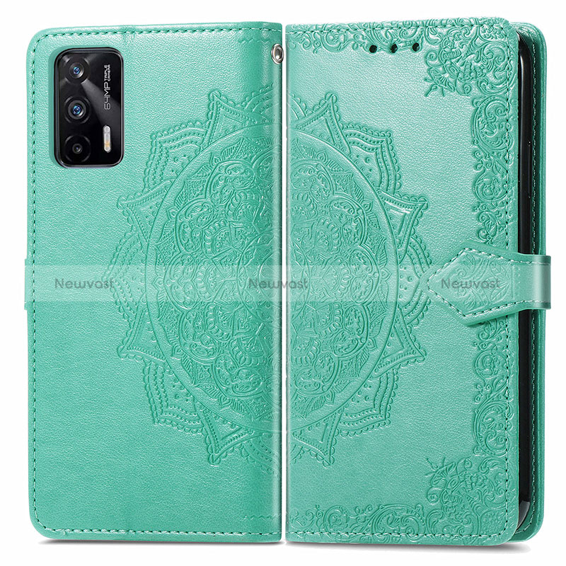 Leather Case Stands Fashionable Pattern Flip Cover Holder for Realme GT 5G