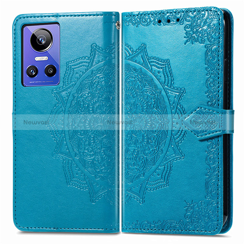 Leather Case Stands Fashionable Pattern Flip Cover Holder for Realme GT Neo3 5G