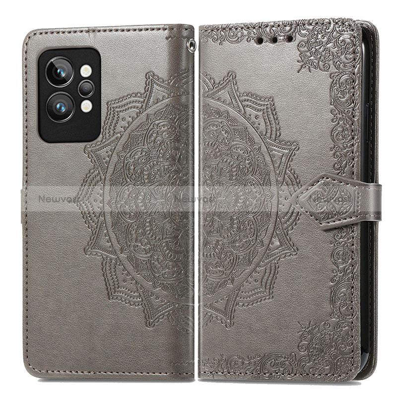 Leather Case Stands Fashionable Pattern Flip Cover Holder for Realme GT2 Pro 5G