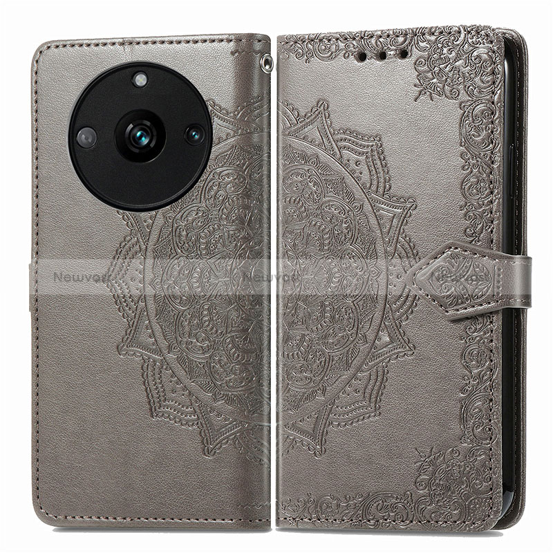 Leather Case Stands Fashionable Pattern Flip Cover Holder for Realme Narzo 60 5G