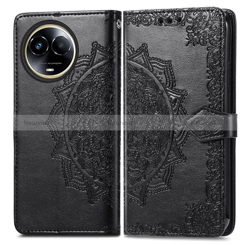 Leather Case Stands Fashionable Pattern Flip Cover Holder for Realme V50 5G