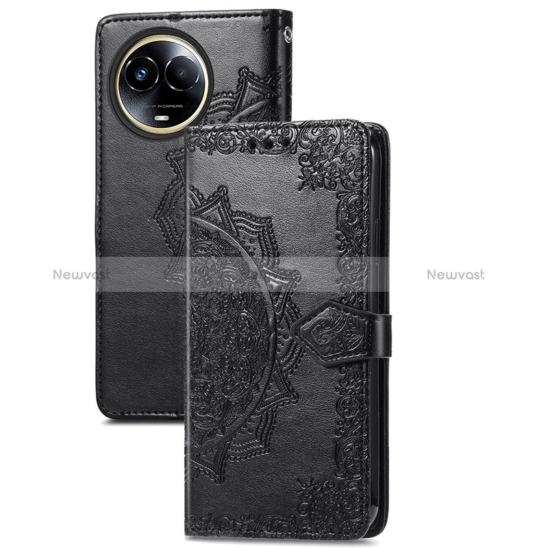 Leather Case Stands Fashionable Pattern Flip Cover Holder for Realme V50 5G