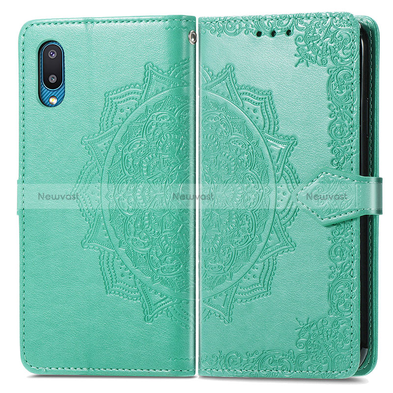 Leather Case Stands Fashionable Pattern Flip Cover Holder for Samsung Galaxy A02