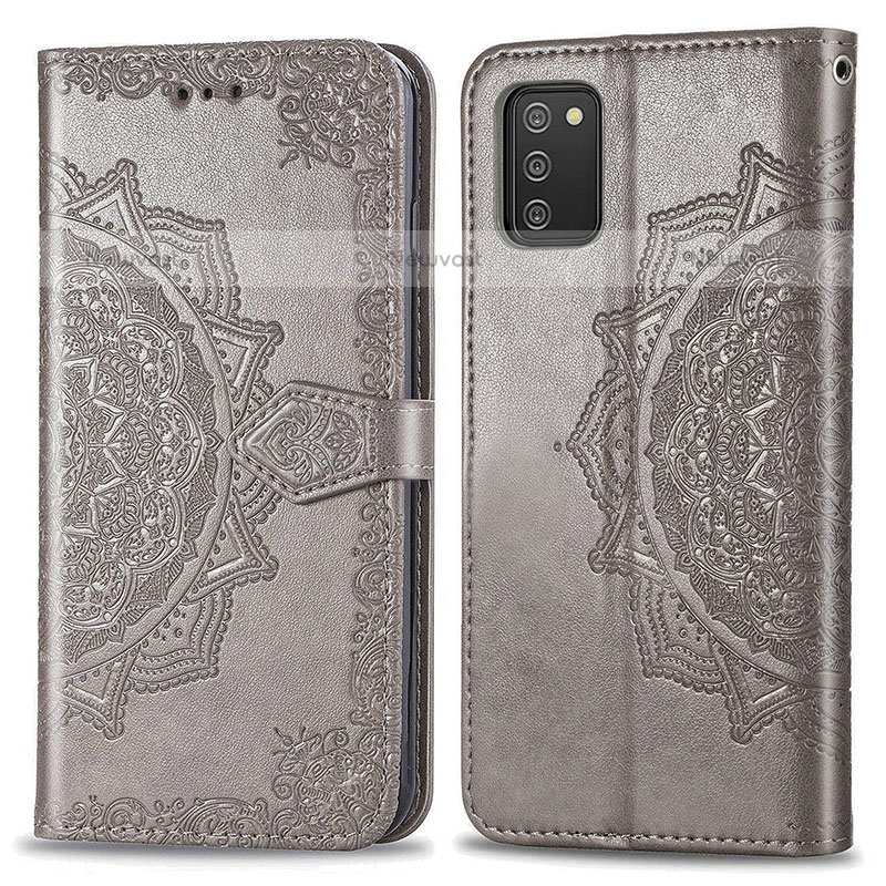 Leather Case Stands Fashionable Pattern Flip Cover Holder for Samsung Galaxy A02s