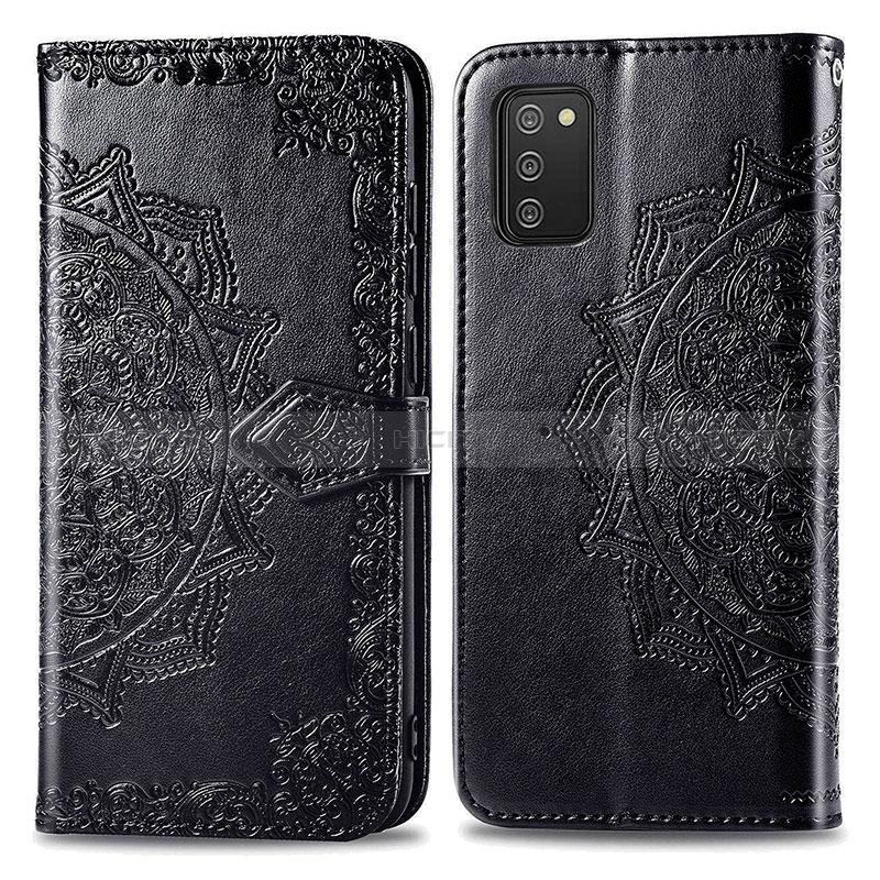 Leather Case Stands Fashionable Pattern Flip Cover Holder for Samsung Galaxy A03s