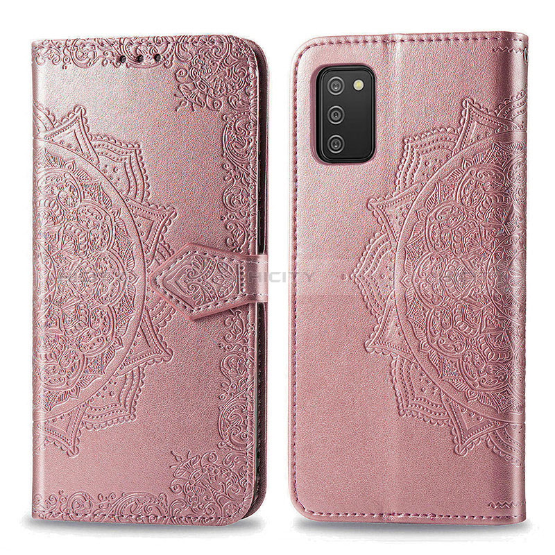 Leather Case Stands Fashionable Pattern Flip Cover Holder for Samsung Galaxy A03s