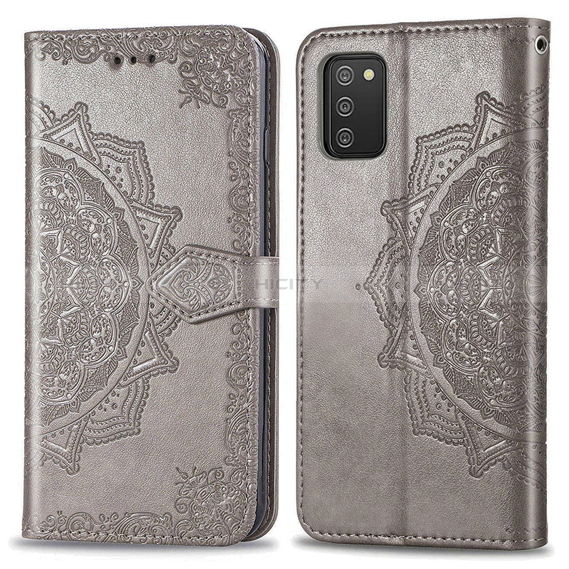 Leather Case Stands Fashionable Pattern Flip Cover Holder for Samsung Galaxy A03s