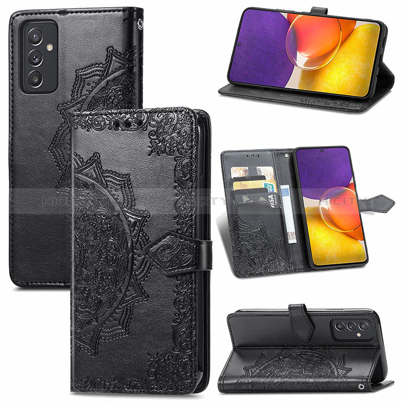 Leather Case Stands Fashionable Pattern Flip Cover Holder for Samsung Galaxy A05s