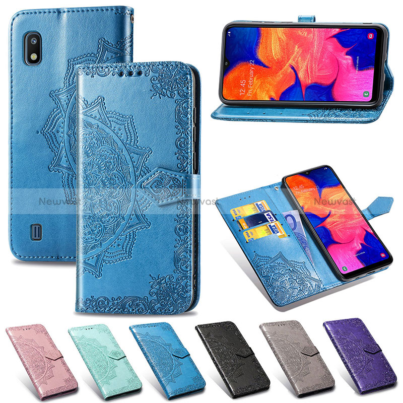 Leather Case Stands Fashionable Pattern Flip Cover Holder for Samsung Galaxy A10