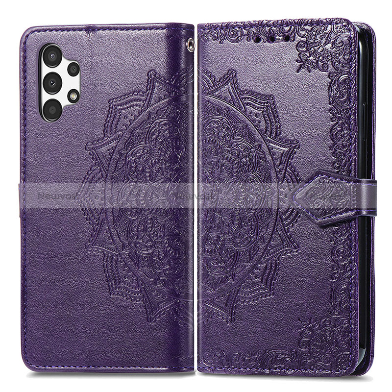 Leather Case Stands Fashionable Pattern Flip Cover Holder for Samsung Galaxy A13 4G