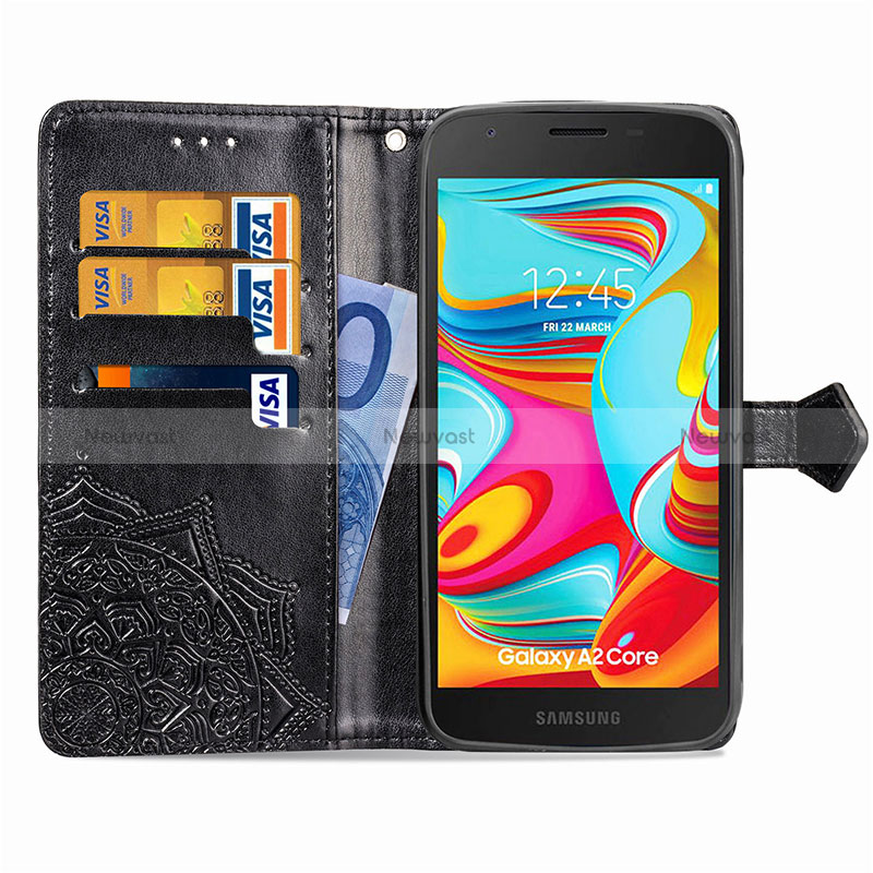 Leather Case Stands Fashionable Pattern Flip Cover Holder for Samsung Galaxy A2 Core A260F A260G