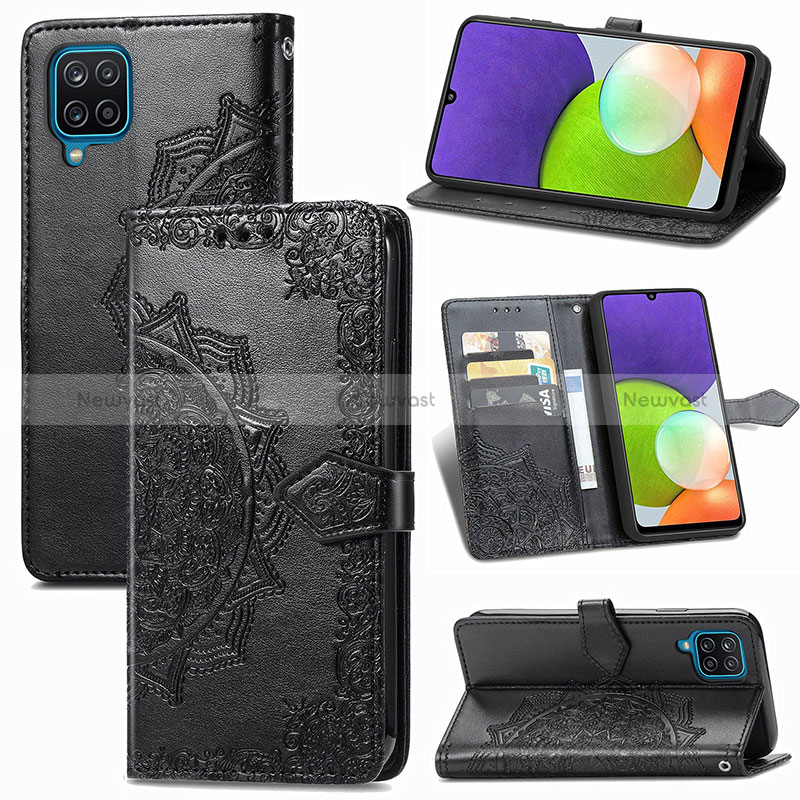 Leather Case Stands Fashionable Pattern Flip Cover Holder for Samsung Galaxy A22 4G