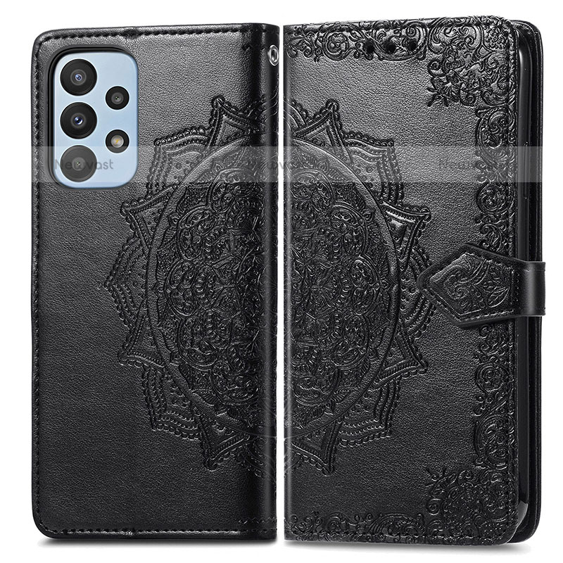 Leather Case Stands Fashionable Pattern Flip Cover Holder for Samsung Galaxy A23 5G