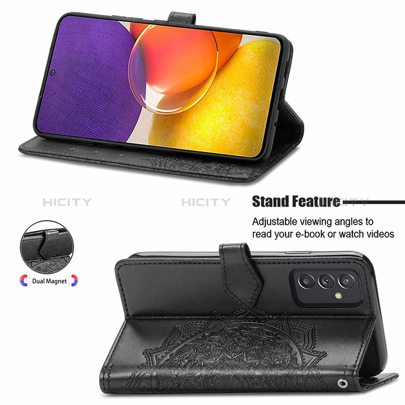 Leather Case Stands Fashionable Pattern Flip Cover Holder for Samsung Galaxy A24 4G