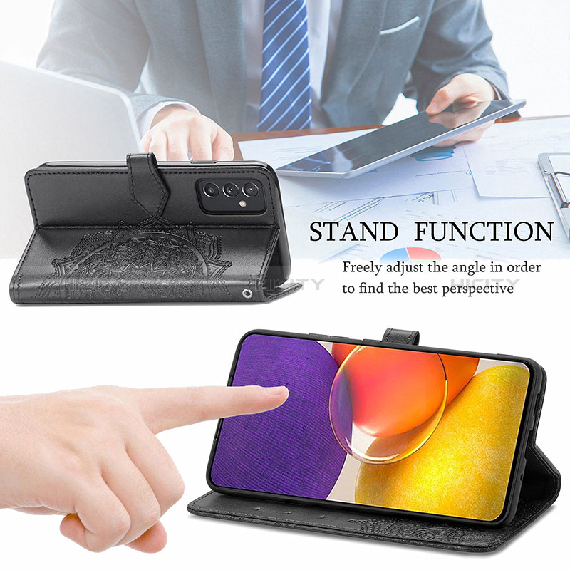 Leather Case Stands Fashionable Pattern Flip Cover Holder for Samsung Galaxy A24 4G