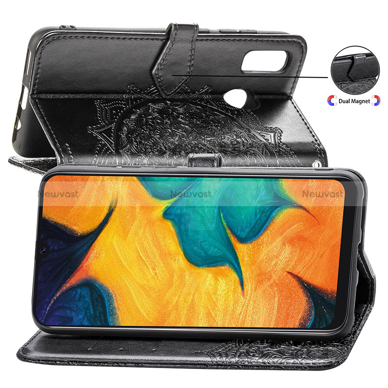 Leather Case Stands Fashionable Pattern Flip Cover Holder for Samsung Galaxy A30