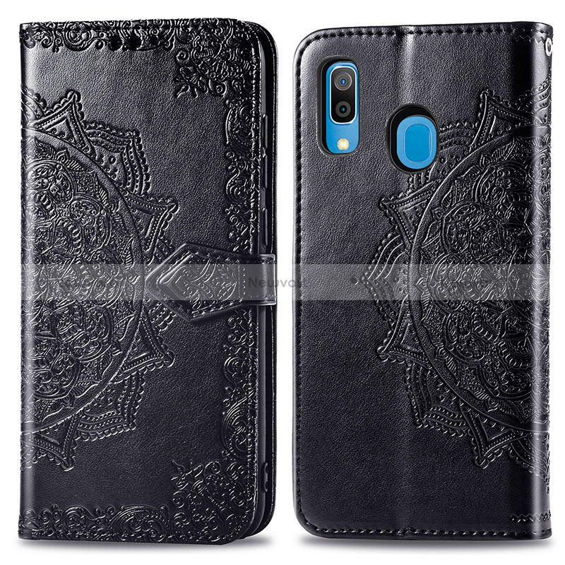 Leather Case Stands Fashionable Pattern Flip Cover Holder for Samsung Galaxy A30