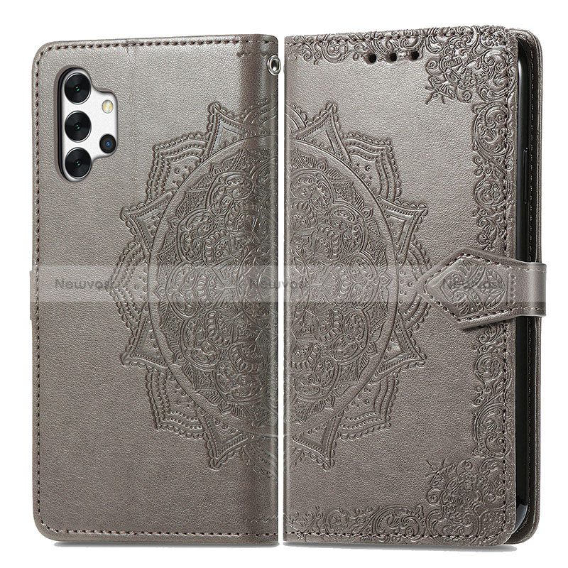 Leather Case Stands Fashionable Pattern Flip Cover Holder for Samsung Galaxy A32 5G