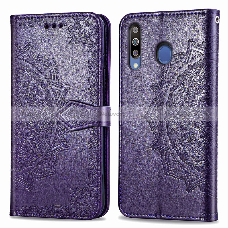 Leather Case Stands Fashionable Pattern Flip Cover Holder for Samsung Galaxy A40s