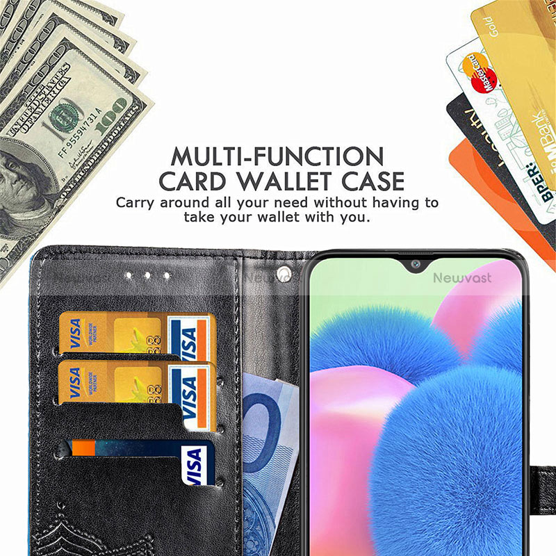 Leather Case Stands Fashionable Pattern Flip Cover Holder for Samsung Galaxy A50