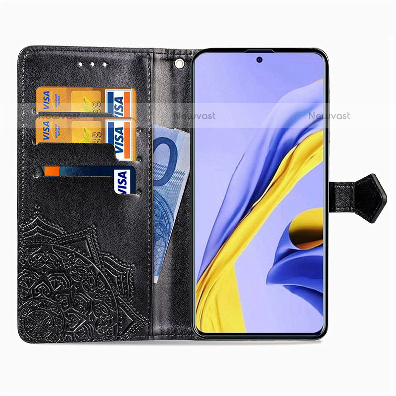 Leather Case Stands Fashionable Pattern Flip Cover Holder for Samsung Galaxy A51 4G
