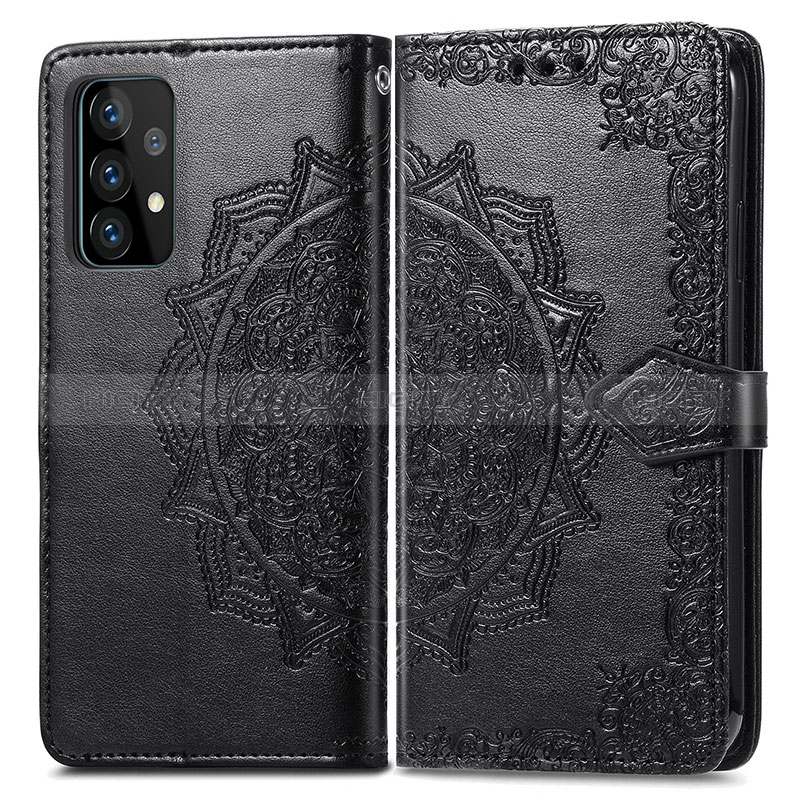 Leather Case Stands Fashionable Pattern Flip Cover Holder for Samsung Galaxy A72 4G