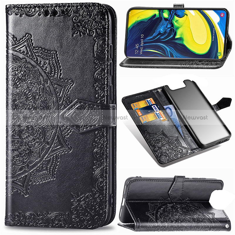 Leather Case Stands Fashionable Pattern Flip Cover Holder for Samsung Galaxy A80