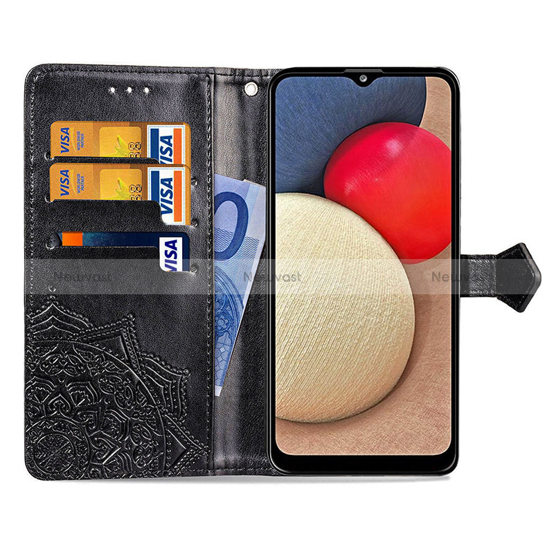 Leather Case Stands Fashionable Pattern Flip Cover Holder for Samsung Galaxy F02S SM-E025F