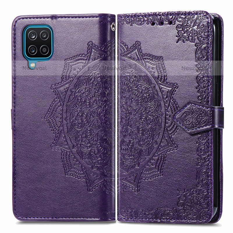 Leather Case Stands Fashionable Pattern Flip Cover Holder for Samsung Galaxy F12