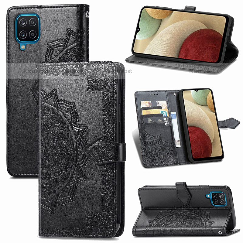 Leather Case Stands Fashionable Pattern Flip Cover Holder for Samsung Galaxy F12