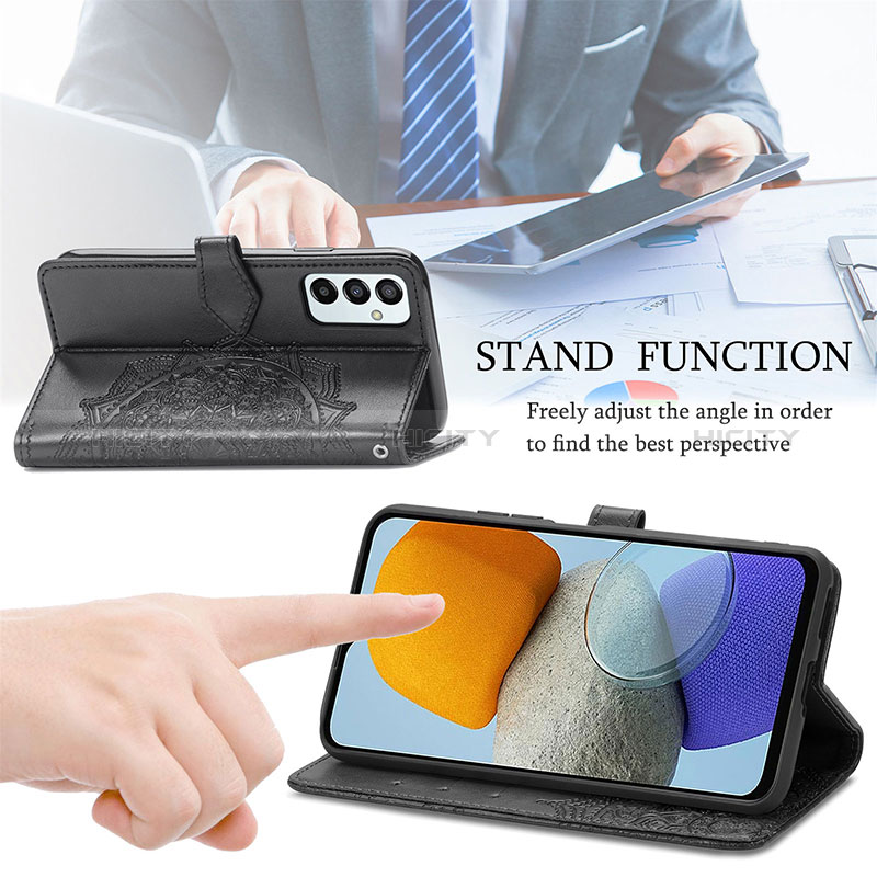 Leather Case Stands Fashionable Pattern Flip Cover Holder for Samsung Galaxy F23 5G