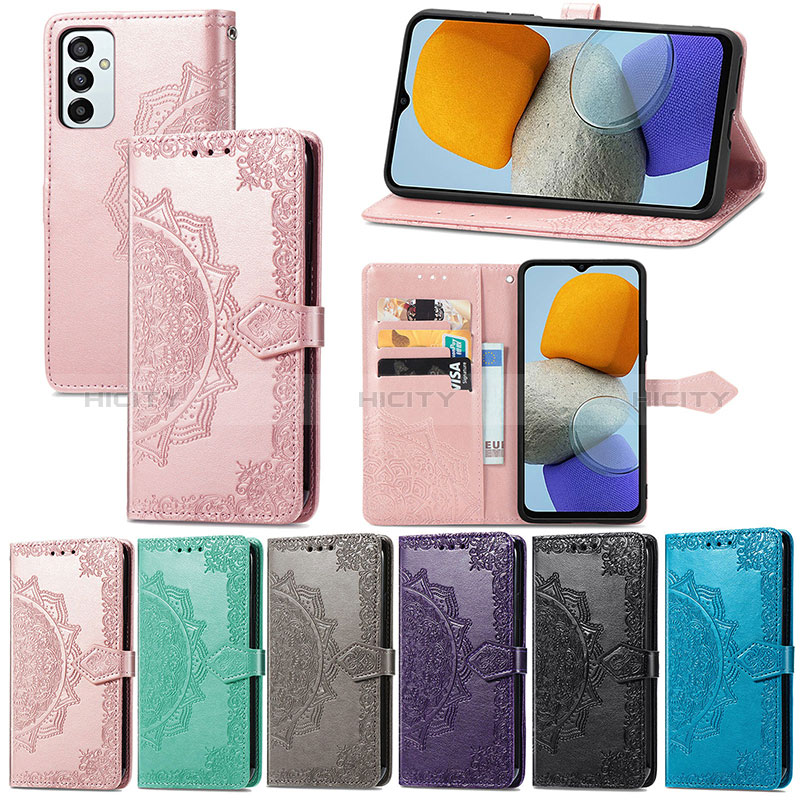 Leather Case Stands Fashionable Pattern Flip Cover Holder for Samsung Galaxy F23 5G